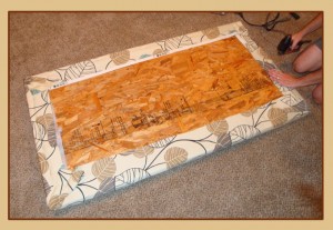 back of homemade headboard Back of the homemade headboard